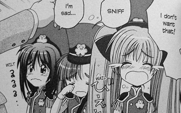 The girls crying
